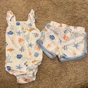 12 month summer fish/ ocean outfit